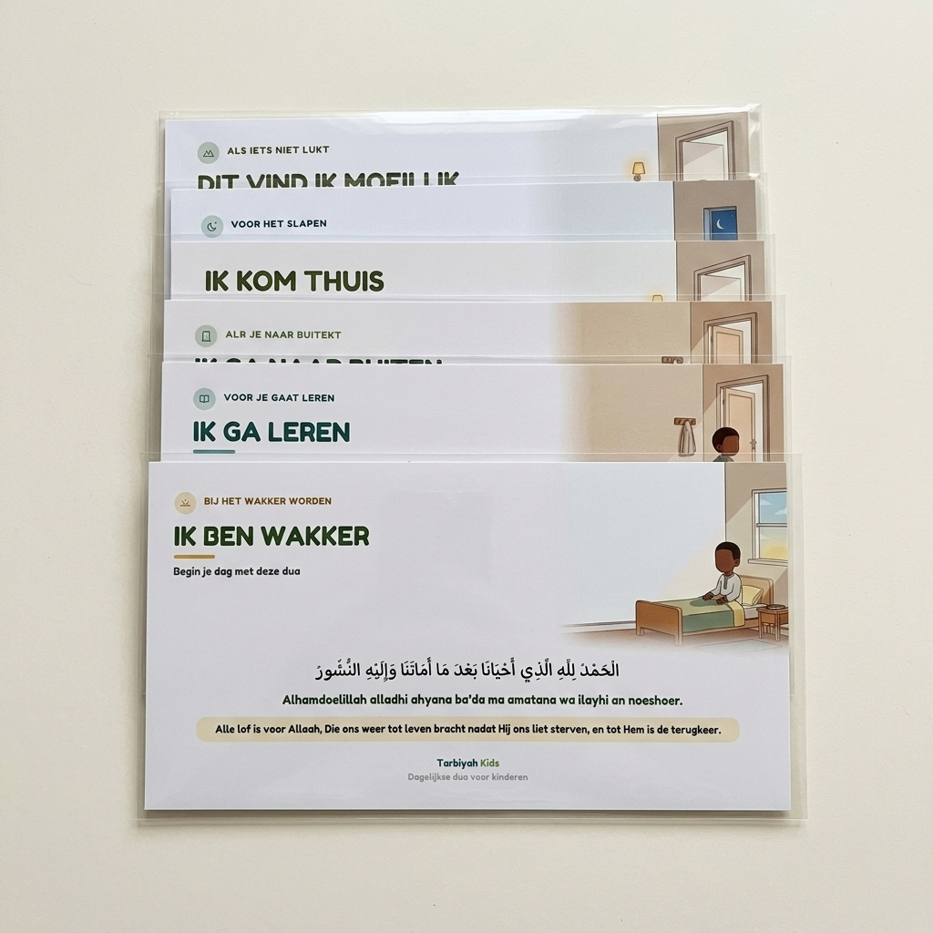 Dagelijkse Dua Kaarten voor Kinderen, Complete Set van 6