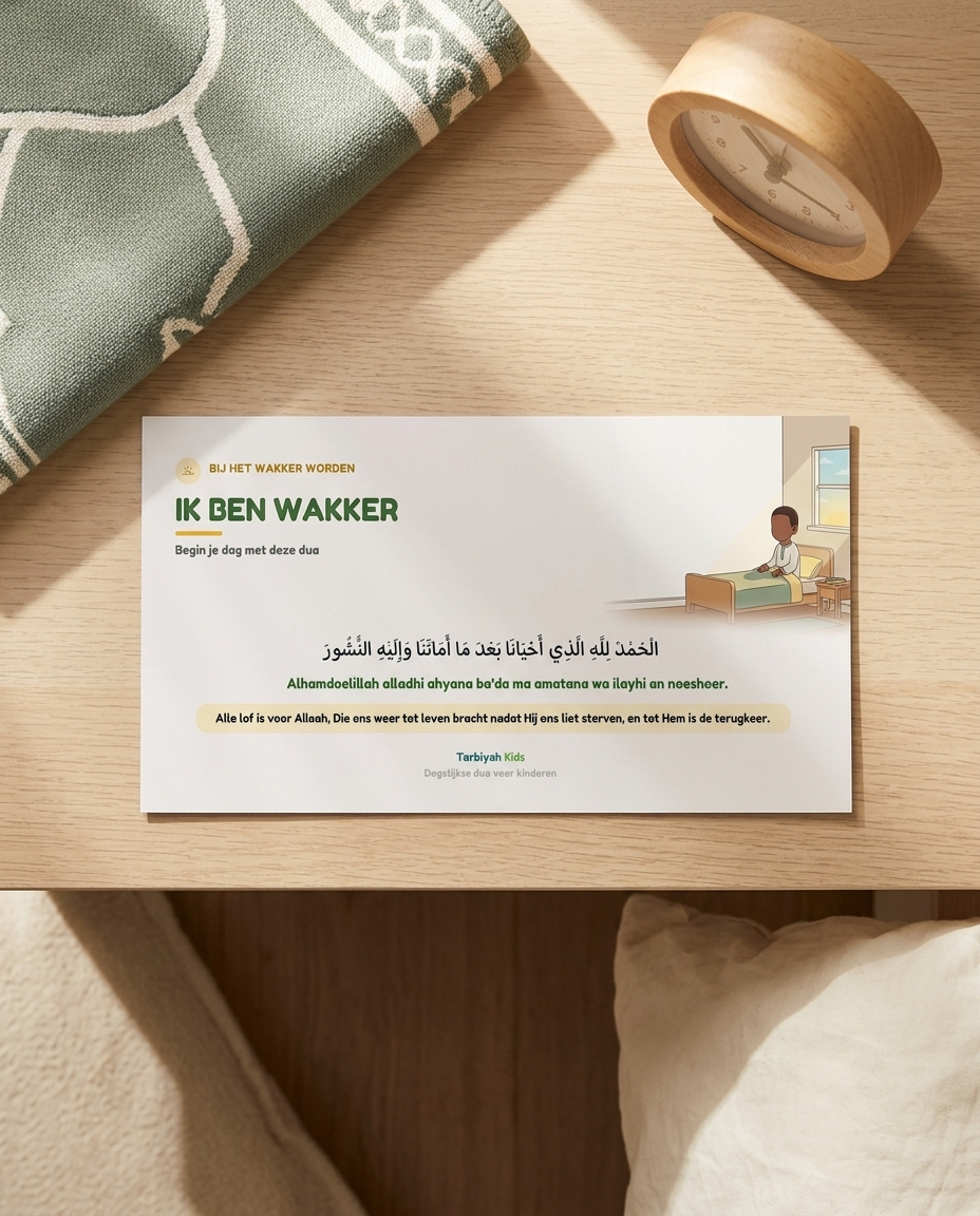 Dua kaart voor kinderen, Ik ben wakker